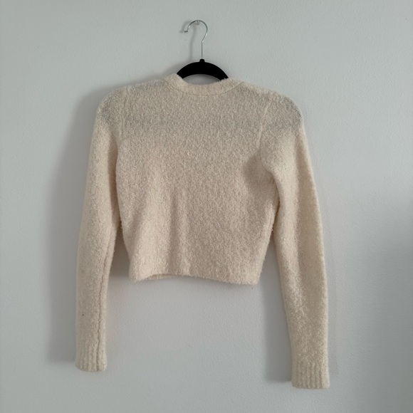 Frame Denim Fuzzy Crop Cardigan - Picture 3 of 4